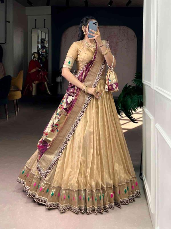 Taraa L 2032 Shimmer Organza Latest lehengha choli designs in Hyderabad